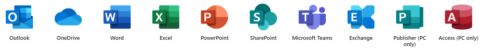 Office 365 logos