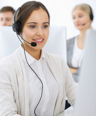 woman on headset icon
