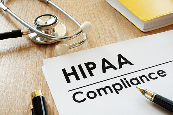 A document that says HIPAA compliance.